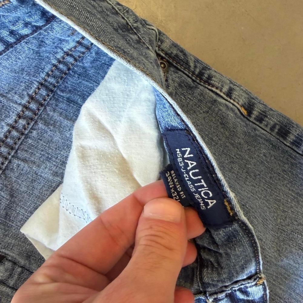 Vintage nautica relaxed fit faded dark Wash jeans - Picture 3 of 6